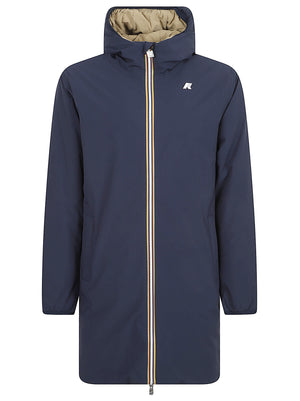 GIACCA UOMO REVERSIBILE LUNGA<BR/> K6128WW D0V BLUE DEPTH-BEIGE KWAY