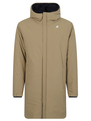 GIACCA UOMO REVERSIBILE LUNGA<BR/> K6128WW D0V BLUE DEPTH-BEIGE KWAY