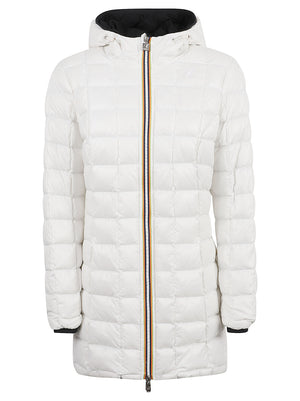 GIACCA DONNA DENISE ST THERMO DOUBLE - KWAY K8134CW DC4 BLACK PURE-WHITE NATURAL KWAY