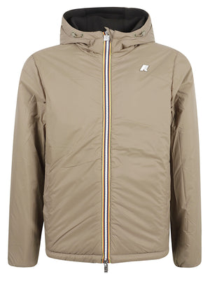 GIACCA UOMO REVERSIBILE JACK SPACER NYLON DOUBLE - KWAY<BR/> K8142YW DBZ BLACK PURE-GREEN KWAY