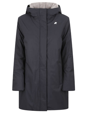 GIACCA DONNA IMPERMEABILE K8144CW DCB BLACK PURE-GREY WARM KWAY