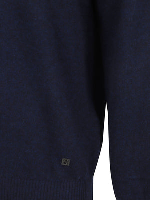 MAGLIONE GIROCOLLO UOMO WOOLCASH - LIU.JO QF6145MA23P 94013 DARK BLUE LIU.JO