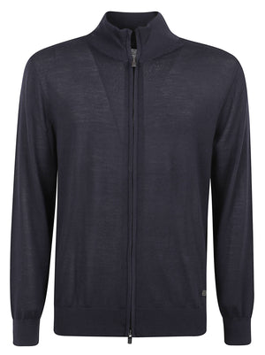 CARDIGAN UOMO FULL ZIP - LIU.JO<BR/> QF6234MA27P 94013 DARK BLUE LIU.JO