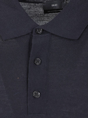 MAGLIA POLO UOMO LANA - LIU.JO<BR/> QXX136MA27P 94013 DARK BLUE LIU.JO