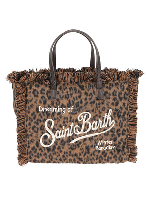 BORSA A MANO COLETTE FELT - MC2 SAINT BARTH COLETTE FELT N 00212M DARK LEOPARD 18 EMB MC 2