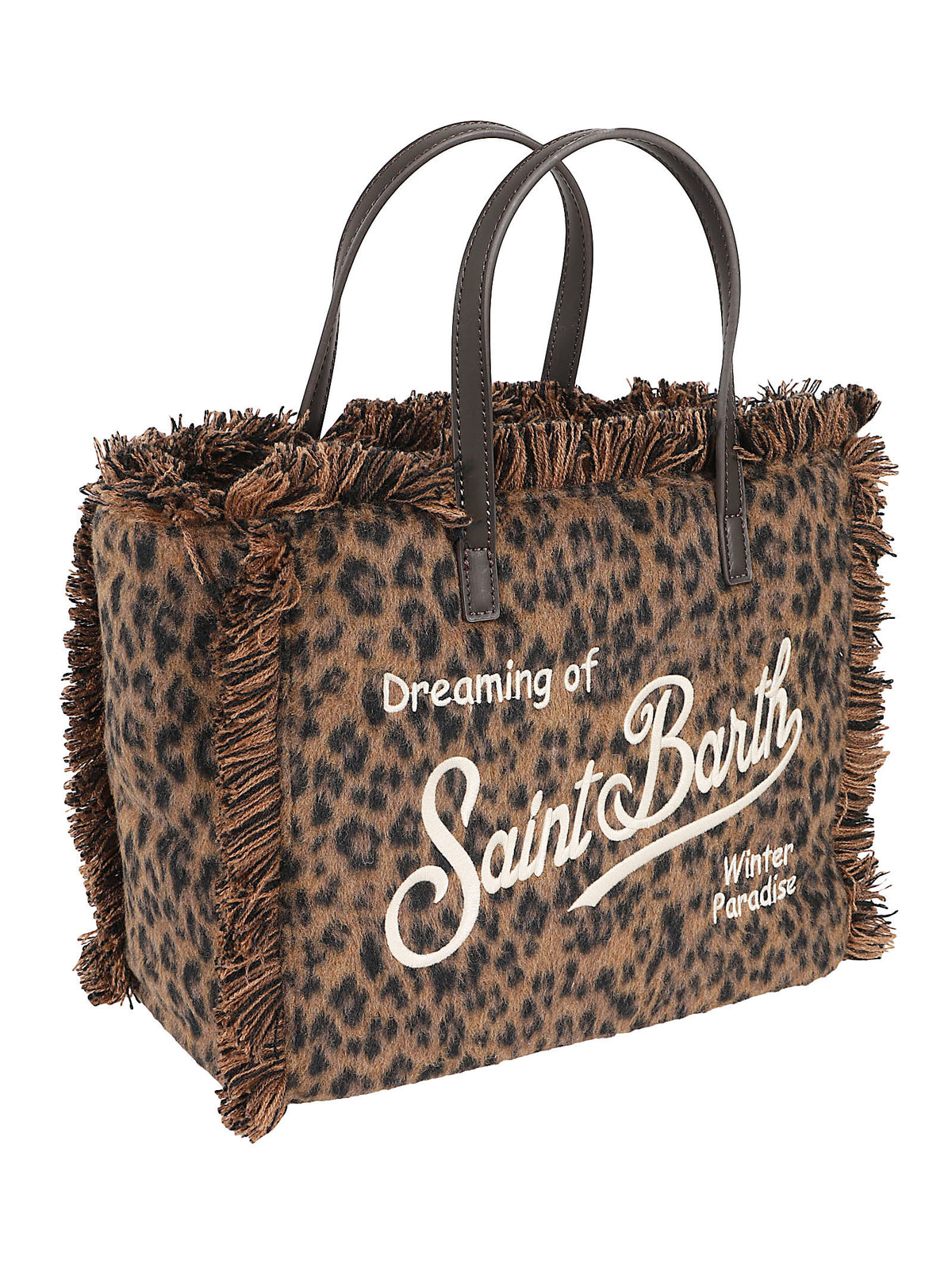 BORSA A MANO COLETTE FELT - MC2 SAINT BARTH COLETTE FELT N 00212M DARK LEOPARD 18 EMB MC 2