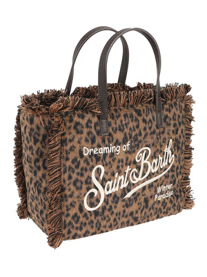BORSA A MANO COLETTE FELT - MC2 SAINT BARTH COLETTE FELT N 00212M DARK LEOPARD 18 EMB MC 2