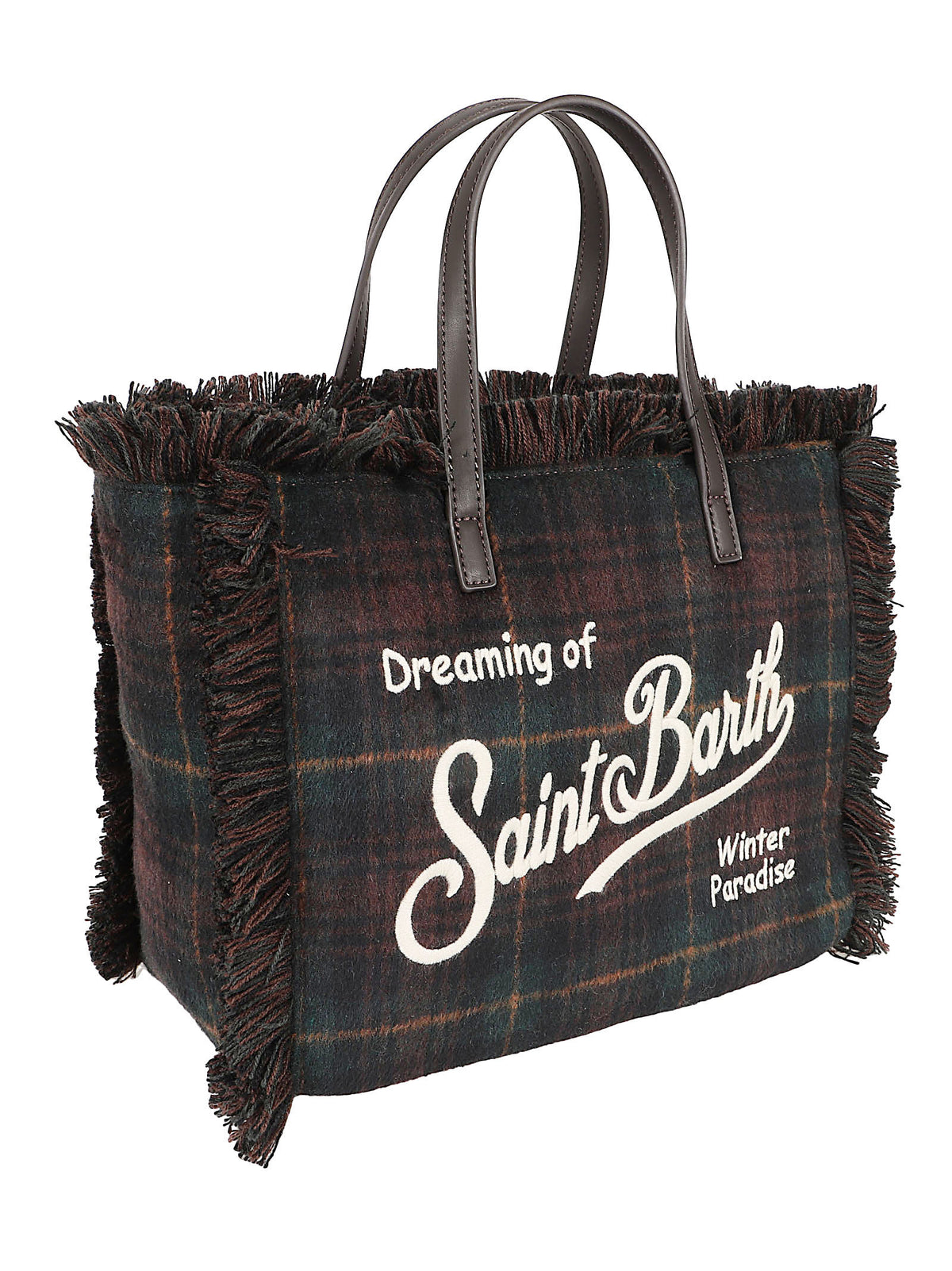 BORSA A MANO COLETTE FELT - MC2 SAINT BARTH COLETTE WOOL N 00468M TARTAN 5118 EMB MC 2