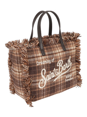 BORSA A MANO COLETTE FELT - MC2 SAINT BARTH<BR/> COLETTE WOOL N 00470M TARTAN 1812 EMB MC 2