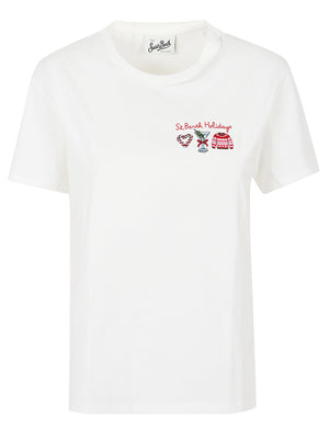 MAGLIETTA A MANICA CORTA DONNA EMILIE HOLIDAYS - MC2 SAINT BARTH EMILIE W 03812M SB HOLIDAYS 10 EMB MC 2