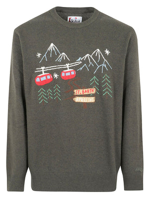 MAGLIONE UOMO GIROCOLLO HERON - MC2 SAINT BARTH HERON 02629M APRES DRAW 52 EMB MC 2