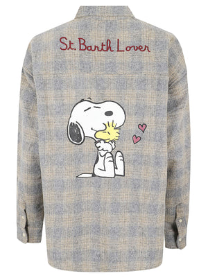 CAMICIA DONNA LULLY FLANNEL - ST BARTH<BR/> LULLY FLANNEL 00205M SB SNOOPY LOVER TARTAN MC 2