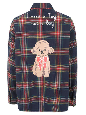 CAMICIA DONNA LULLY FLANNEL - ST BARTH<BR/> LULLY FLANNEL 00874M TOY NOT BOY TARTAN MC 2
