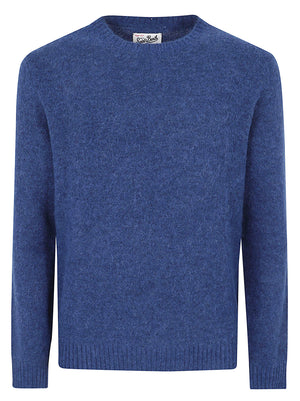 MAGLIONE GIROCOLLO UOMO REGENT - MC2 SAINT BARTH<BR/> REGENT ALPACA 00029M 61 BLUE NAVY MC 2
