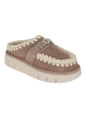 SCARPA DONNA CON PELO "BOUNCE CLOG METAL LOGO" - MOU FW531001A ELGRY MOU