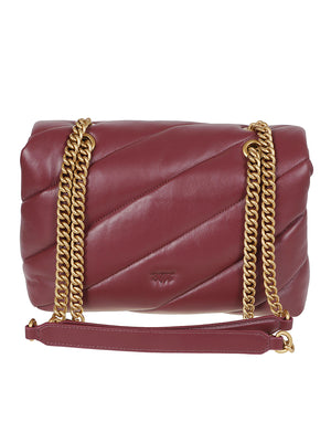 BORSA A TRACOLLA DONNA CLASSIC LOVE PUFF - PINKO 100038 A0F2WW5Q RIBES INTENSO-ANTIQUE GOLD PINKO