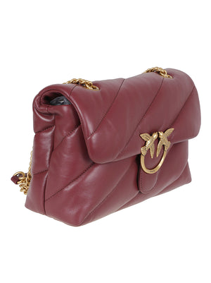 BORSA A TRACOLLA DONNA CLASSIC LOVE PUFF - PINKO 100038 A0F2WW5Q RIBES INTENSO-ANTIQUE GOLD PINKO