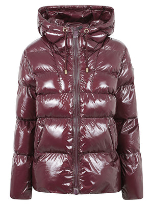 GIACCA PIUMINO DONNA IMBOTTITA CON CAPPUCCIO - PINKO 101597 A2P7RR7 BORDEAUX SCURO PINKO
