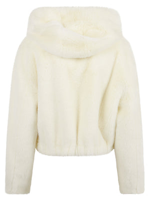 GIACCA DONNA EFFETTO PELLICCIA GASTERIA - PINKO<BR/> 107053 A3E9H02 GIALLO TRASPARENTE PINKO