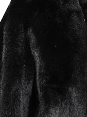 GIACCA ECO PELLICCIA CON CAPPUCCIO - PINKO 107053 A3E9Z99 NERO LIMOUSINE PINKO