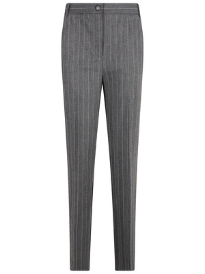 PANTALONE DONNA A SIGARETTA GESSATO PLEIONE - PINKO 107264 A3FFIN4 MULT GRIGIO ROSA PINKO