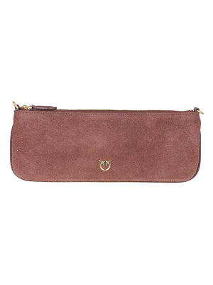 BORSA A SPALLA DONNA NEW HORIZONTAL FLAT - PINKO 107669 A0F6L88Q CASTANO INTENSO-ANTIQUE GOLD PINKO