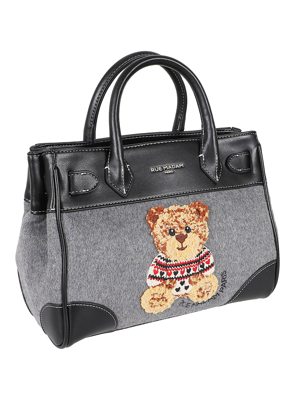BORSA A MANO MARVIN LOVE MINI TOTE - RUE MADAM PARIS<BR/> MARVIN LOVE MINI TOTE GREY RUE MADAM