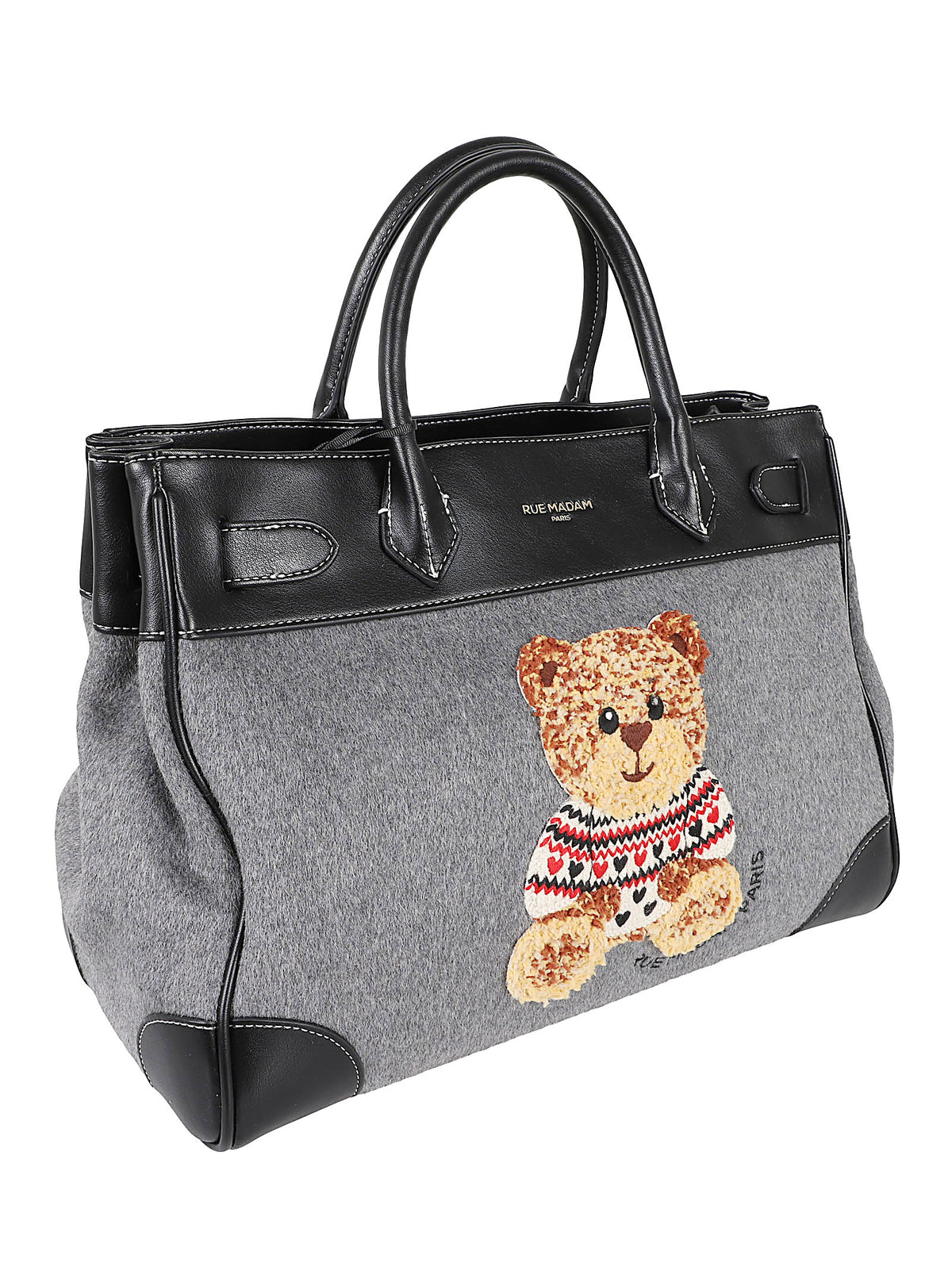 BORSA A MANO MARVIN LOVE TOTE - RUE MADAM PARIS<BR/> MARVIN LOVE TOTE BAG GREY RUE MADAM