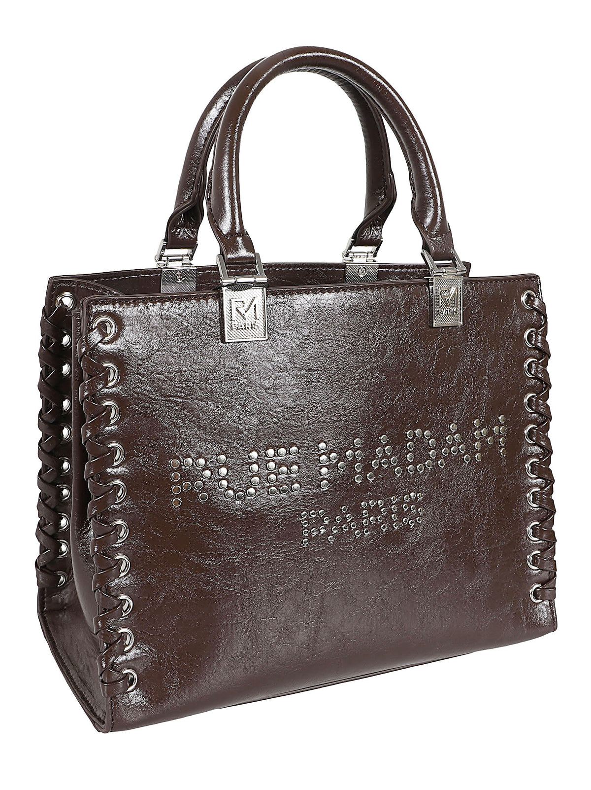 BORSA A MANO SIOUX MINI TOTE - RUE MADAM PARIS SIOUX MINI TOTE DARK BROWN RUE MADAM