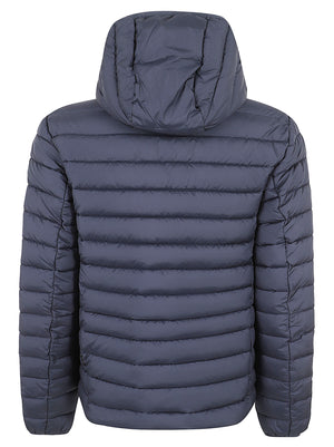 GIACCA UOMO CON CAPPUCCIO JUNCUS - SAVE THE DUCK D31273M MIRO2190010 BLUE BLACK SAVE THE DUCK