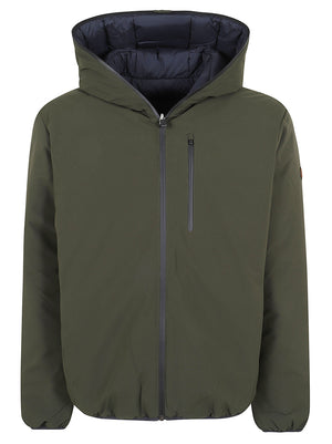 GIACCA UOMO REVERSIBILE CON CAPPUCCIO MATT - SAVE THE DUCK D33600M MATT2150071 LAND GREEN SAVE THE DUCK