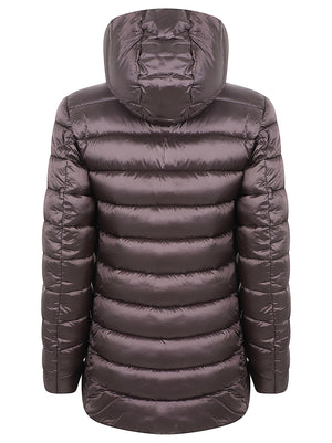 GIACCA PIUMINO DONNA DRIMIA - SAVE THE DUCK<BR/> D41264W IRIS2140009 BROWN BLACK SAVE THE DUCK
