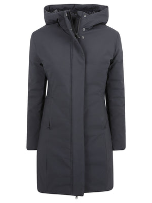 GIACCA LUNGA DONNA LEYLA - SAVE THE DUCK <BR/> D45430W MATT2310000 Black SAVE THE DUCK