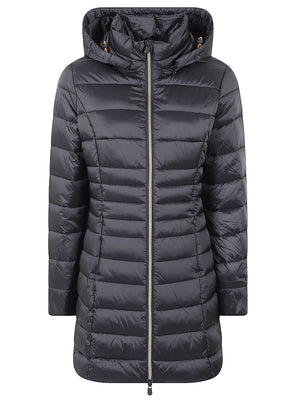 GIACCA DONNA CON CAPPUCCIO REMOVIBILE REESE - SAVE THE DUCK<BR/> D47300W IRIS2110000 Black SAVE THE DUCK