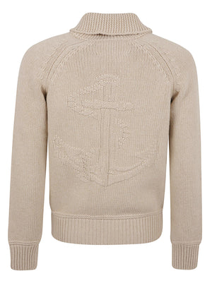 CARDIGAN CON ZIP UOMO - SEBAGO<BR/> 771262W 5RS BEIGE DK SAND SEBAGO