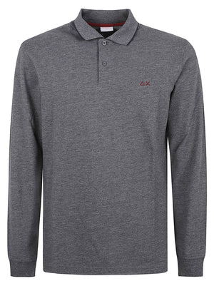 POLO UOMO SMALL STRIPES - SUN68 A46103 47 Grigio scuro SUN68