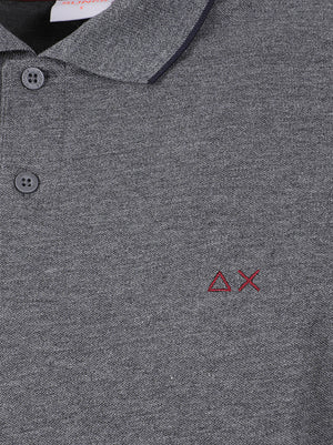 POLO UOMO SMALL STRIPES - SUN68 A46103 47 Grigio scuro SUN68