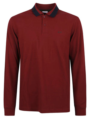 POLO UOMO BIG STRIPE - SUN68 A46104 35 BORDEAUX SUN68