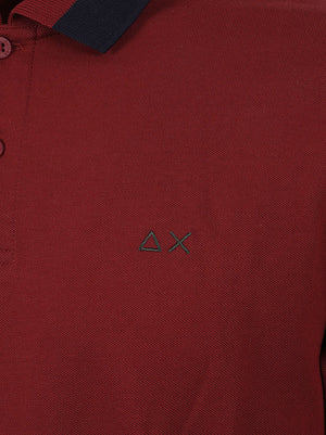 POLO UOMO BIG STRIPE - SUN68 A46104 35 BORDEAUX SUN68