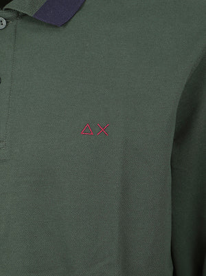 POLO UOMO BIG STRIPE - SUN68 <BR/> A46104 37 Verde scuro SUN68