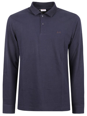 POLO UOMO CONTRAST - SUN68 <BR/> A46106 07 NAVY BLUE SUN68