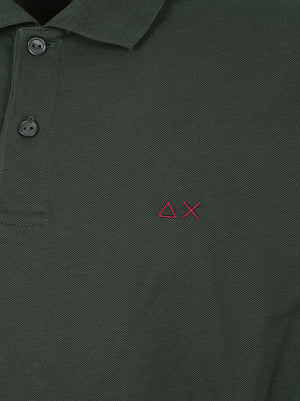 POLO UOMO CONTRAST - SUN68 <BR/> A46106 37 Verde scuro SUN68