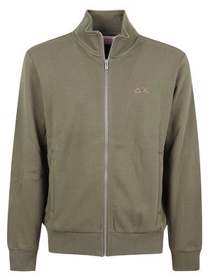FELPA UOMO TRACKZIP BASIC - SUN68 <BR/> F46101 74 MILITARE SCURO SUN68