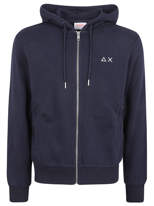 FELPA UOMO CON CAPPUCCIO BASIC - SUN68 F46102 07 NAVY BLUE SUN68