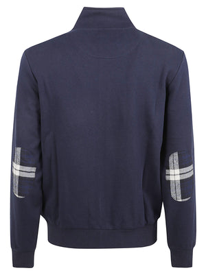 FELPA UOMO TRACKZIP CONTRAST - SUN68 F46114 07 NAVY BLUE SUN68
