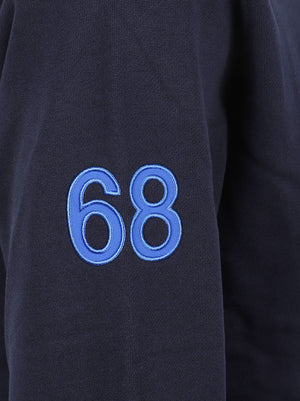 FELPA GIROCOLLO UOMO FLUO BASIC - SUN68 F46130 07 NAVY BLUE SUN68