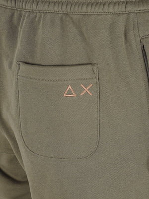 PANTALONI JOGGING UOMO BASIC - SUN68<BR/> F46135 74 MILITARE SCURO SUN68