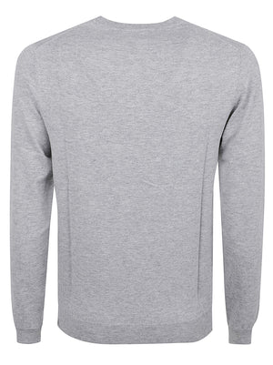 MAGLIONE GIROCOLLO UOMO BASIC - SUN68 K46101 06 Grigio chiaro SUN68
