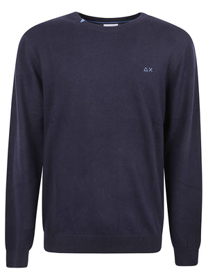 MAGLIONE GIROCOLLO UOMO BASIC - SUN68 K46101 07 NAVY BLUE SUN68