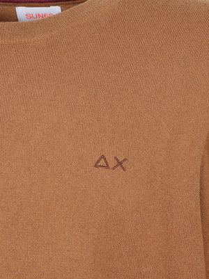 MAGLIONE GIROCOLLO UOMO BASIC - SUN68 K46101 71 CACAO SUN68